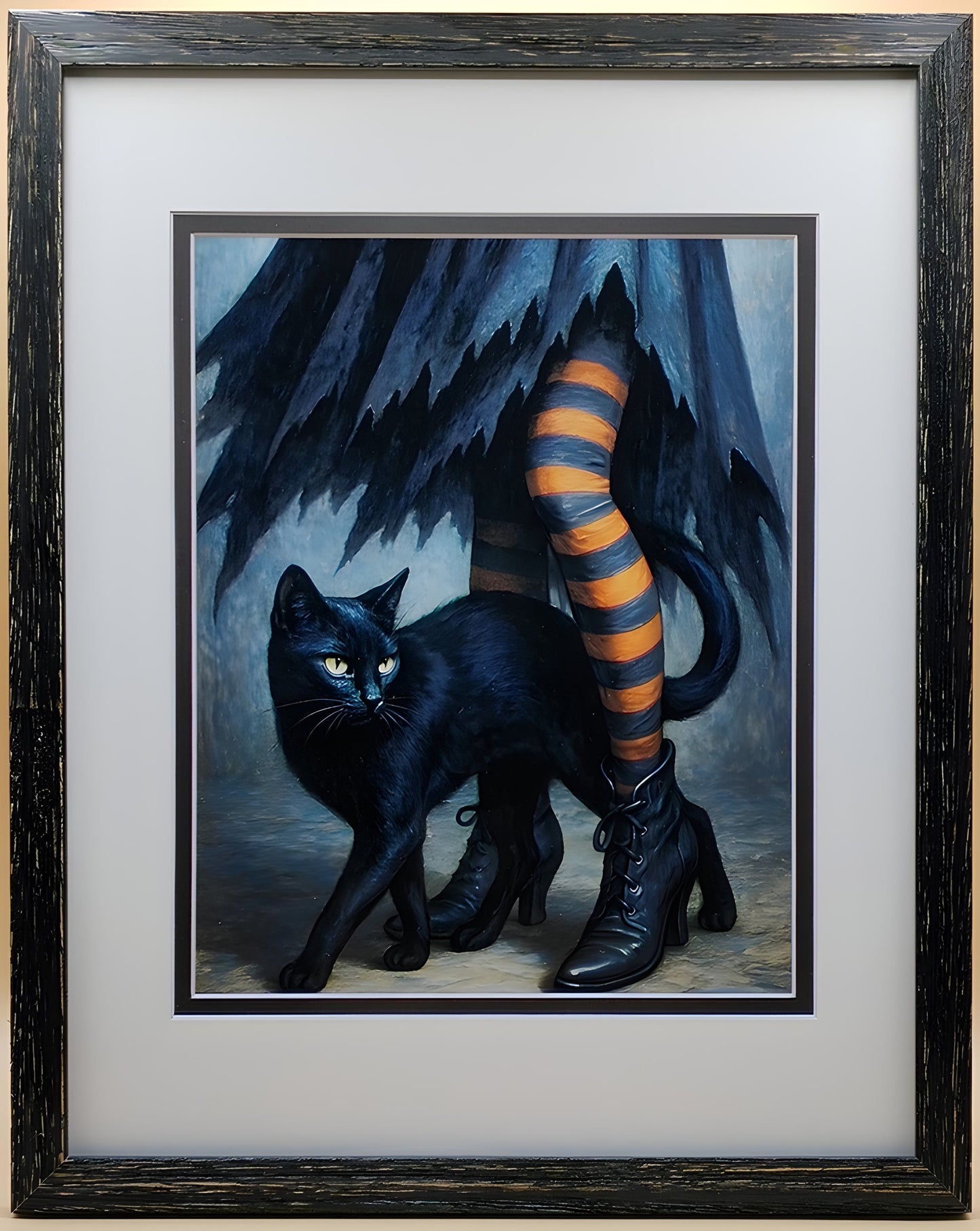 Loyal Black Cat (Framed)