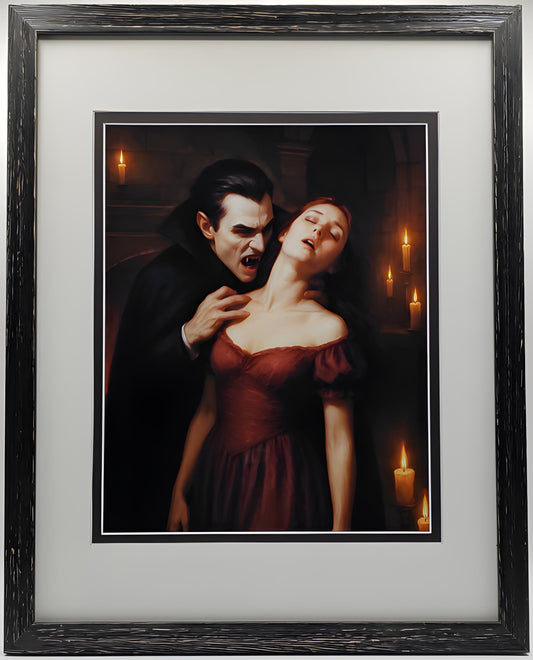 Dracula and His Victim (Framed and matted)